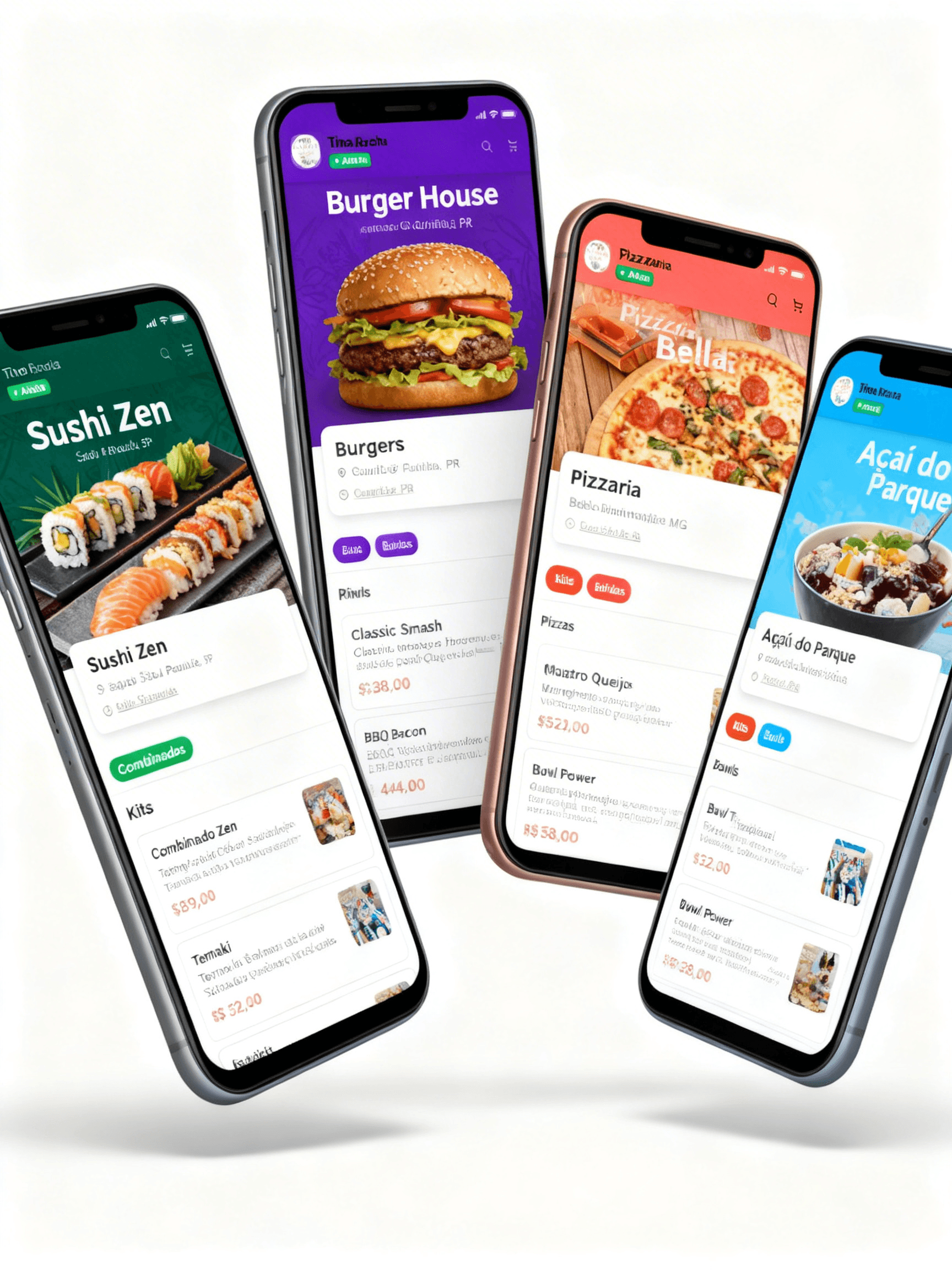 Digital menu mockup on smartphone